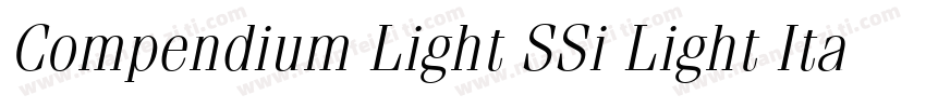 Compendium Light SSi Light Italic字体转换